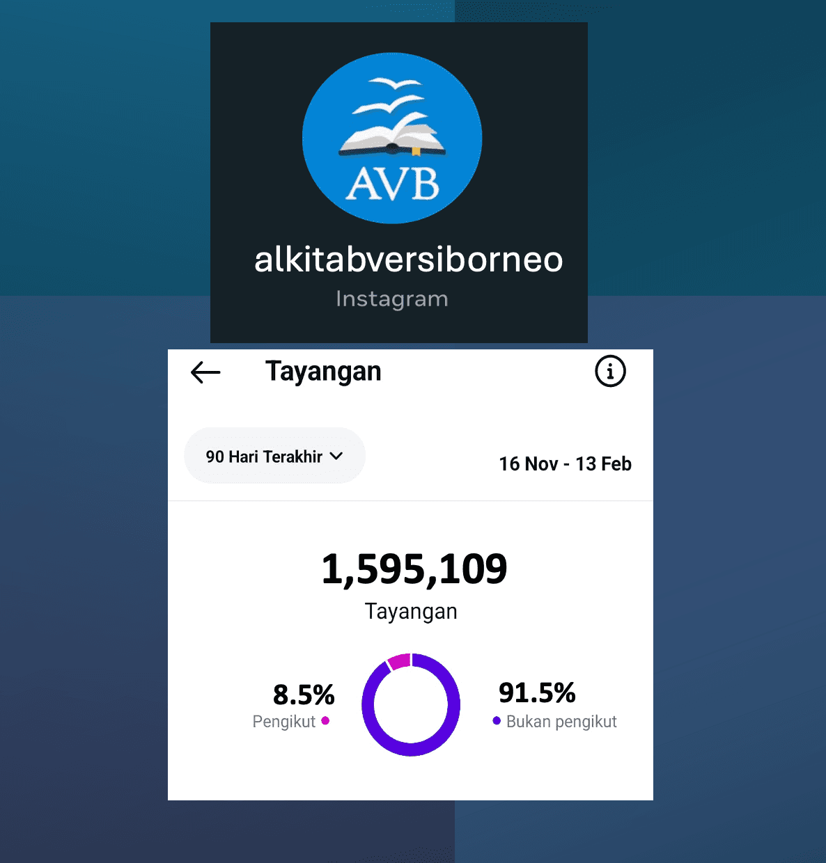 AVB Instagram Views in First 90 Days